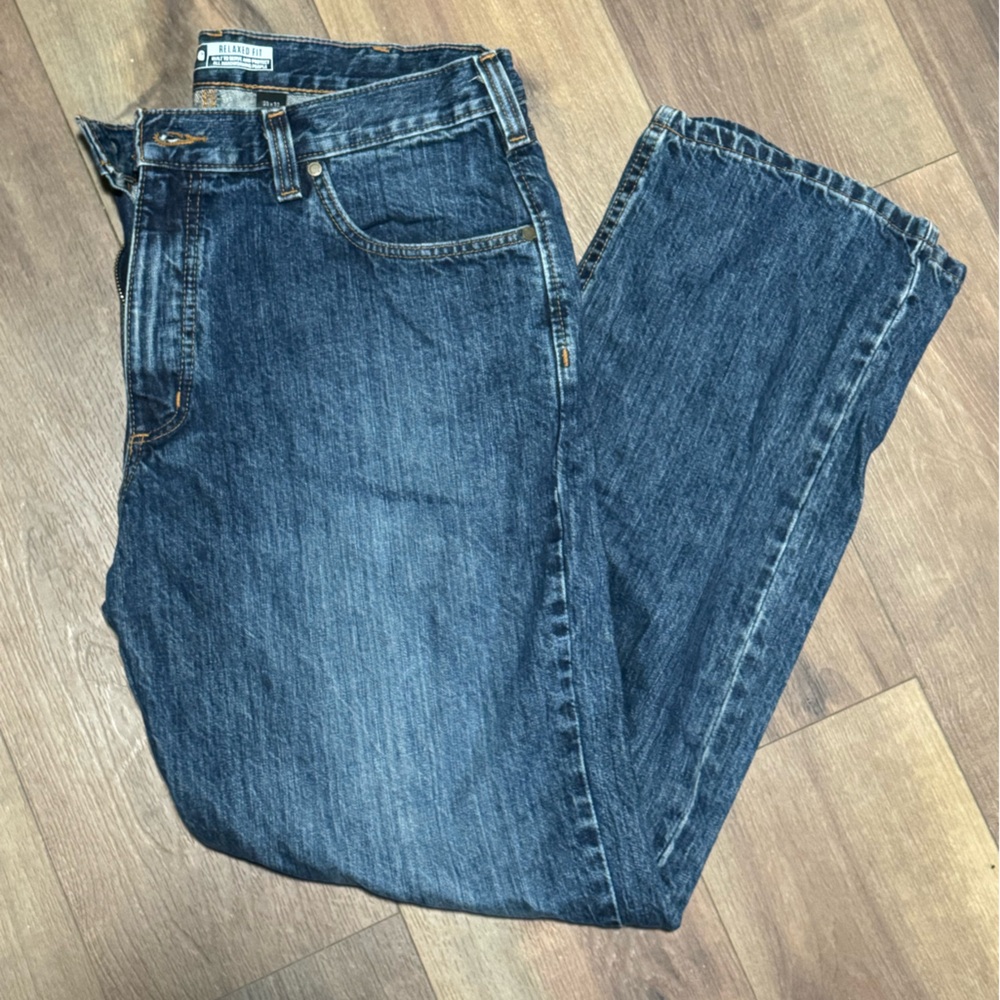 Carhartt Blue Denim Relaxed Fit Jeans